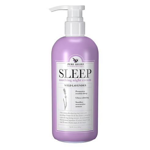 Lavender Sleep Body Lotion with Shea Butter + Coconut Oil, 16 Oz Moisturizer for Better Rest with Herbal Extracts