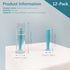 Zoolinn 12-Pack Silicone Hard Contact Lens Remover Tools Hard Scleral Lens Applicator with Suction Cup Grip(Blue)