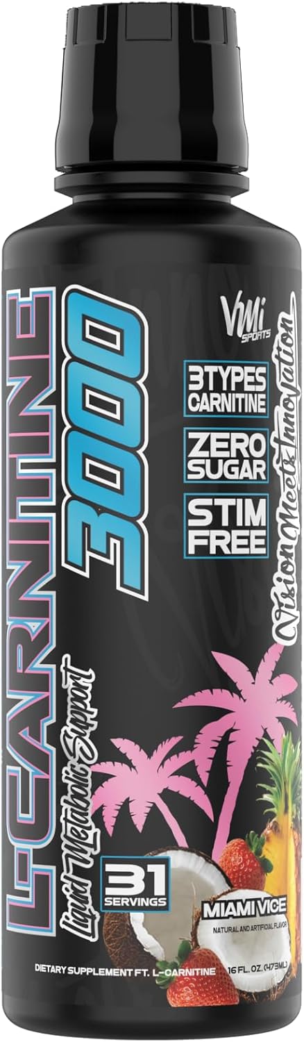 L-Carnitine 3000 Liquid | 3000 mg Carnitine Supplement | Zero Calorie Zero Sugar Keto Friendly for Men and Women –
