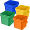 Mifoci 4 Pcs Plastic Bucket, 5 Quart Square Cleaning Bucket, Utility Small Pail with Handle for House Cleaning