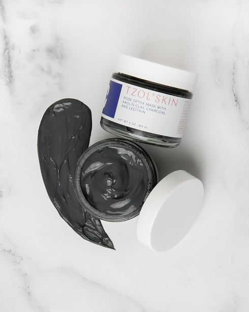 TZOL'Skin Rose Detox Mask, Clarifying Clay Mask for Pores and Blackheads, Vegan