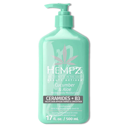 Hempz Body Lotion, Cucumber & Aloe Herbal Limited Edition, 17 Fl Oz, Skin Care Products
