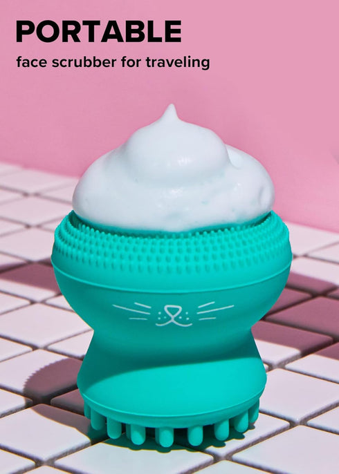 I Dew Care Cleansing Tool - Pawfect Face Scrubber, 3-in-1 Cute Silicone Pore Cleanser, Exfoliator, Massager
