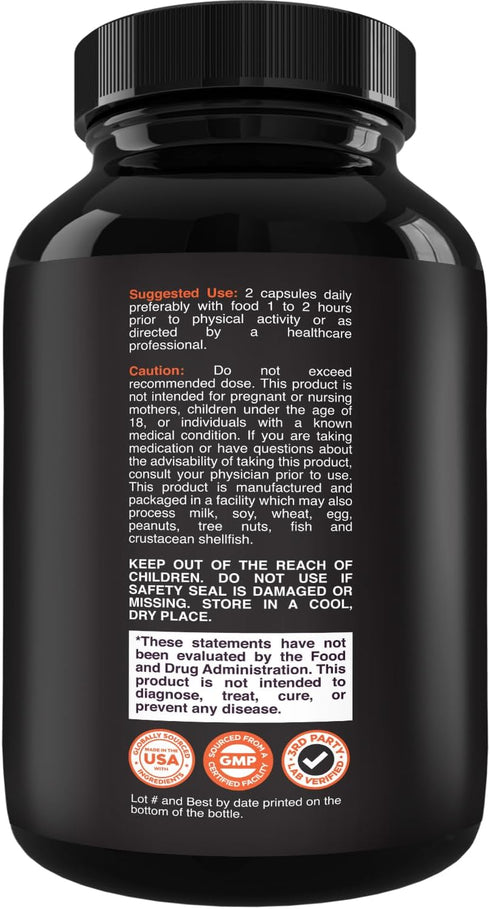 Natural Testosterone Booster for Men: Male Supplement with Estrogen Blocker, Energy Pills for Muscle Builder & Mood