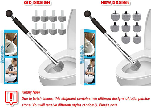 Pumice Stone Toilet Bowl Cleaner Toilet Deep Cleaning,Bathroom Cleaner Brush Toilet Wand Refills with Long Handle for Remove Hard Water Stains with 1 Wand+ 8 Pumice Stones by YINGMORE