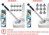 Pumice Stone Toilet Bowl Cleaner Toilet Deep Cleaning,Bathroom Cleaner Brush Toilet Wand Refills with Long Handle for Remove Hard Water Stains with 1 Wand+ 8 Pumice Stones by YINGMORE