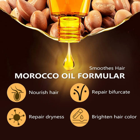 Hair Oil Serum for Frizzy Hair - Morocco Oil Silk Bright Frizz-Free Serum | Smoothing Natural Hair Care (2Pcs)