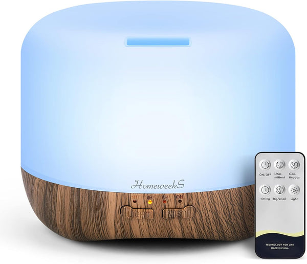 Aromatherapy Essential Oil Diffuser for Room, 300ml Cool Mist Humidifier with Colorful Lights, Auto Off for Home Bedroom