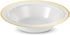 Munfix 50 Gold Plastic Bowls Set, 12oz Disposable Soup Bowls, Fancy Party Bowls, Heavy Duty Cereal Bowls, Elegant Dinner Bowls, White with Gold Rim Dessert Bowls by Munfix