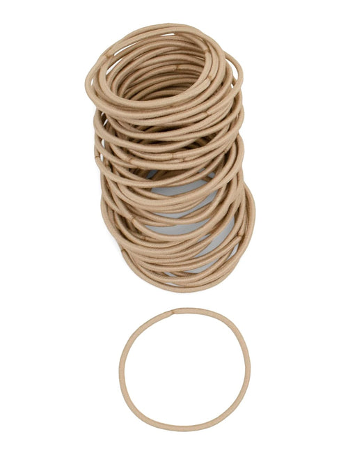 Heliums Thin Hair Elastics - Sandy Blonde, 2mm Ties for Thin Hair, 1.75 Inch, 40 Count