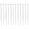 SWACC 12 Pcs Clip on Straight One Color Party Highlights Hair Extensions (White)