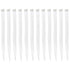 SWACC 12 Pcs Clip on Straight One Color Party Highlights Hair Extensions (White)