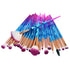 KOLIGHT Pack of 20pcs Cosmetic Eye Shadow Sponge, Eyeliner, Eyebrow, Lip, Nose, Foundation Powder Makeup Brushes Sets