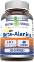 Amazing Formulas Beta Alanine Supplement, 2250 Mg Per Serving, 120 Capsules, Non-GMO, Gluten-Free