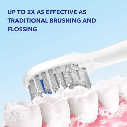 Flossing Toothbrush Head Replacement, 3 Count, Sonic Tooth Brushes and Water Flosser Combo, Compact Size