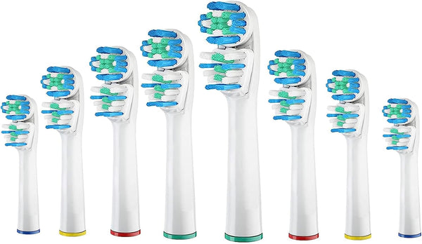 Dual-Clean Replacement Brush Heads for Oral-B Vitality Series, 8 Pcs for Twice Clean