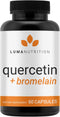 Luma Nutrition Quercetin 500mg - Quercetin with Bromelain, Antioxidant, Immune Support - 60 Capsules