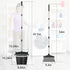 Broom with Dustpan Combo Set, 54” Long Handle Household Dust Pan for Home Office Kitchen Cleaning (Black & Grey)