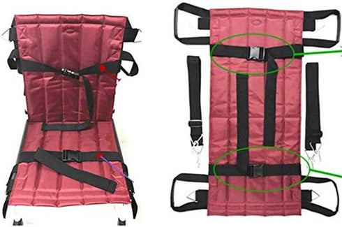 Jeamive Foldable Patient Lift Stair Slide Board,Mobility Aids Equipment Transfer Emergency Evacuation Wheelchair Belt