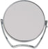 WMugthome Portable Round Makeup Mirror - Two-Sided 4-In/6-in with Handle, 1X and 3X Magnification, Silver
