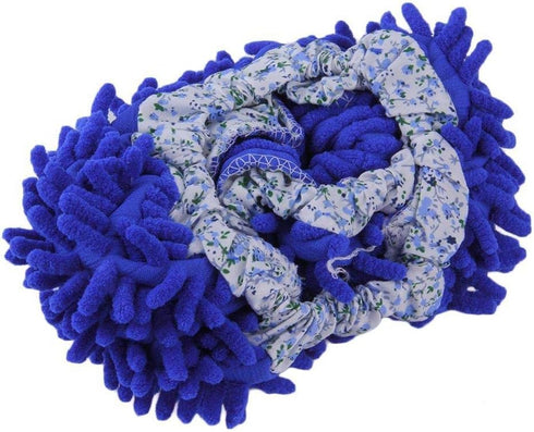 Home Mop Sweep Floor Cleaning Duster Cloth, Soft Slipper SY (1 Pair/Blue)