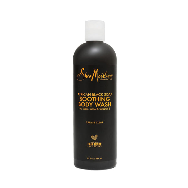 SheaMoisture Soothing Body Wash for Acne Treatment, African Black Soap, 13 Fl Oz