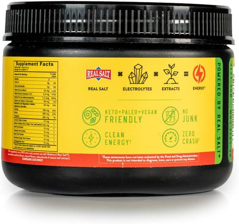 REDMOND Re-Lyte Energy Electrolyte Mix, Lemon Lime Flavor, 8.9oz Jar