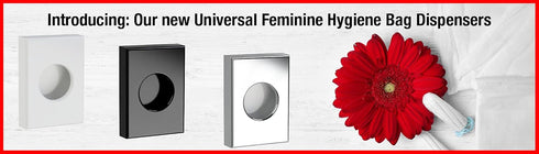 Feminine Hygienic Personal Sanitary Disposal Bag Dispenser in Midnight Black