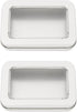 2Pack Portable Dental Floss Case with Transparent Window, Reusable Floss Holder for Travel (Silver)
