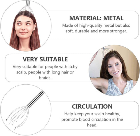 Healifty Head Massage Tingler, Electric Claw Scalp Massager for Deep Relaxation and Hair Stimulation for All