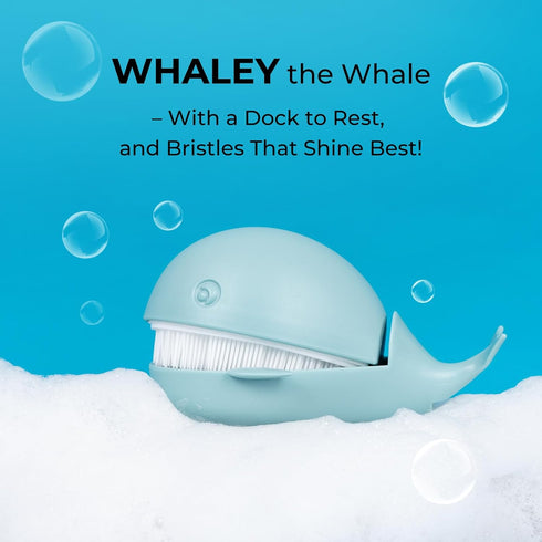 Whale Dish Brush Cute Whale Scrub Brush for Dishes & Veggies, Palm Cleaning Brush, Funny Kitchen Gadget, Sink