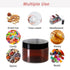 4oz Amber Plastic Jars with Lids, 24 Set of 4 oz Containers + 20g Sample Containers, Airtight for Lip Scrub, Body