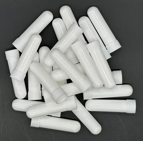 zison Nasal Inhaler Tubes Kit - 24 Empty Tubes with Wicks, 12 Extra Wicks, 36 Writable Stickers, 2 Mini Droppers, 1