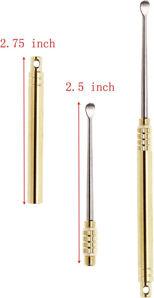 ONLYKXY Folding Type Ear Wax Removal Tool, Titanium Alloy Ear-Pick Cleaner with Key Ring