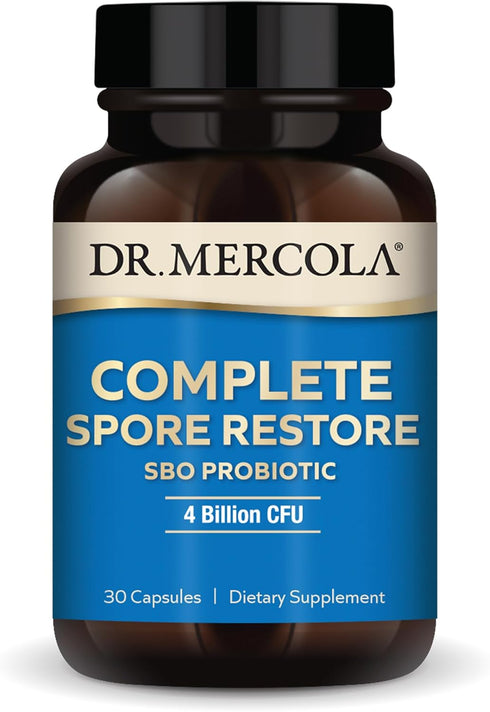 Dr. Mercola Complete Spore Restore - 30 Servings (30 Capsules), SBO Probiotic, Supports Healthy Immune Function