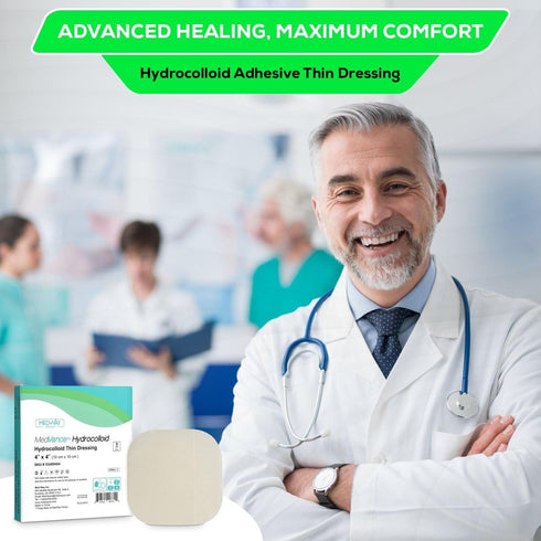MedVance Hydrocolloid Adhesive Thin Dressing, 6"X 6", Box of 5 Dressings