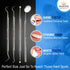 Dental Hygiene Tool Set, Stainless Steel Dental Kit with Tooth Pick, Mouth Mirror, Tarter Scraper, and Protective Case