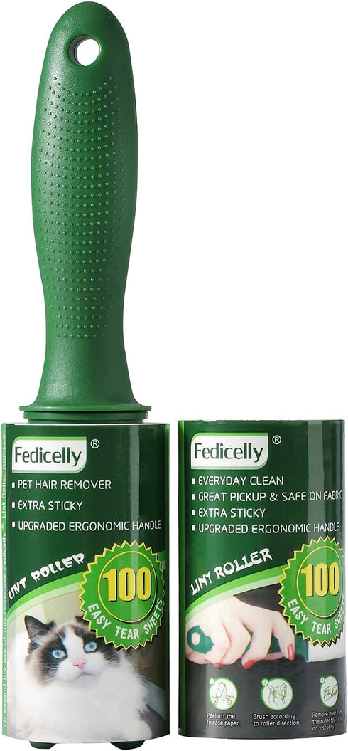Fedicelly Extra Sticky Lint Rollers, Pet Hair Remover Brush for Furniture, Total 200 Sheets for Couch