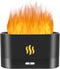 Flame Diffuser Humidifier with Fire Flame Effect, 180ml Aroma Humidifier, Auto Off, 2 Modes, Black for Home, Office,