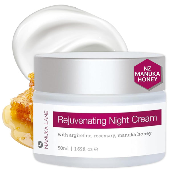 Manuka Lane Night Cream with Retinol, Manuka Honey, Peptides for Youthful, Healthy Skin