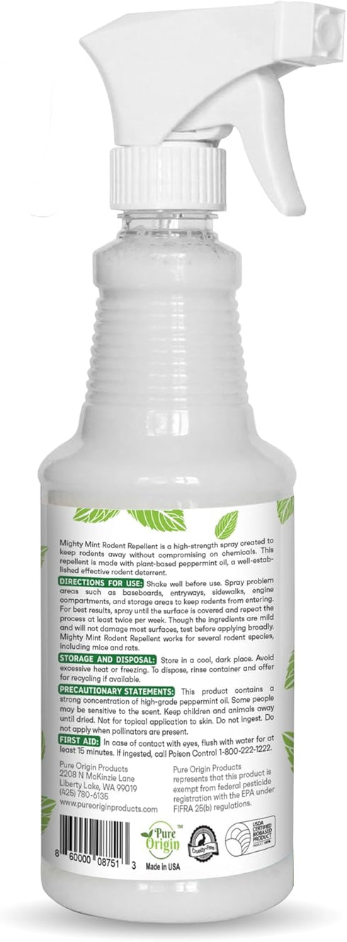 Mighty Mint 16oz Peppermint Oil Rodent Repellent Spray