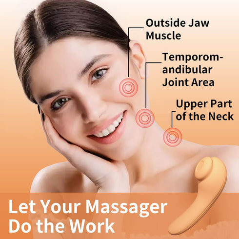 muosiz 3 TMJ Relief Products Jaw Massager,Neck Massager with Rolling Massage Balls,Vibrating and Heating, Real-Like