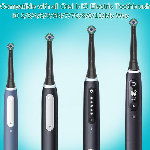Sulkiwe 2/3/4/5/6/7/8/9/10 8pcs Replacement Heads Compatible with Oral B iO Electric Toothbrush, Soft Toothbrush Heads