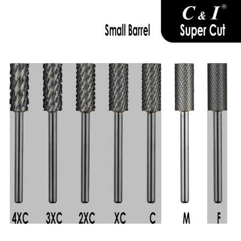 Super Cut Upgrade Edition Small Barrel Nail Drill Bit for Electric Manicure Drill, Remove Nail Gels (Middle -M)