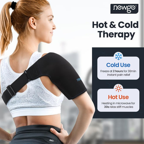 NEWGO Shoulder Ice Pack Wrap for Rotator Cuff Cold Therapy, FSA or HSA Eligible for Shoulder Pain Relief, Medium Size