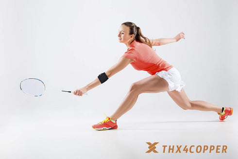 THX4COPPER Infused Adjustable Compression Elbow Support Brace with Pad for Muscle and Joint Pain Relief