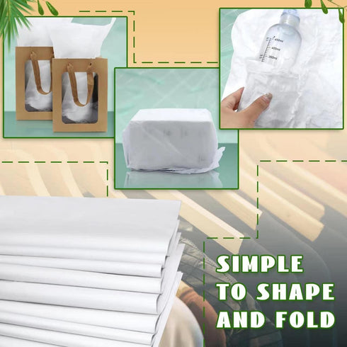 RYKOMO 100 Sheets Acid Free Archival Tissue Paper - 20 x 30 Inch Unbuffered No Acid White Packing Tissue for Storage