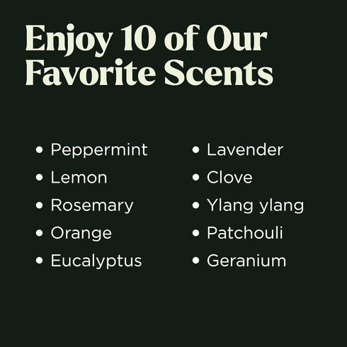 Lagunamoon 10-Pack Organic Essential Oils Set, 10mL, Top 10 Scents for Aromatherapy, Massage, Candle Making & Skin Care
