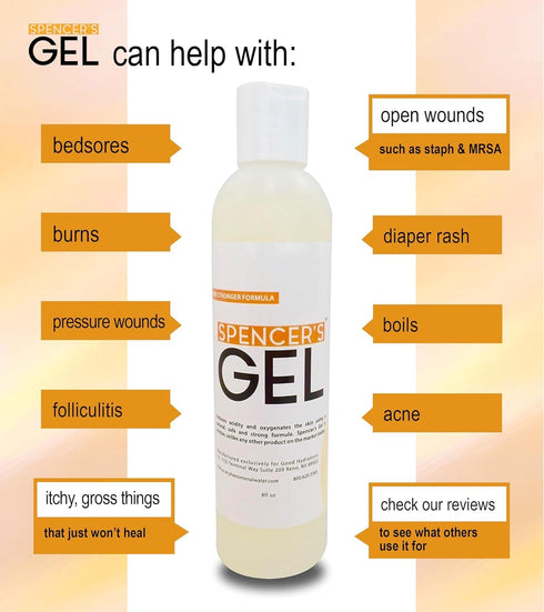 Spencer's Gel Alkaline Formula (8oz) - High-pH Solution for Stubborn Skin Issues, Non-Stinging