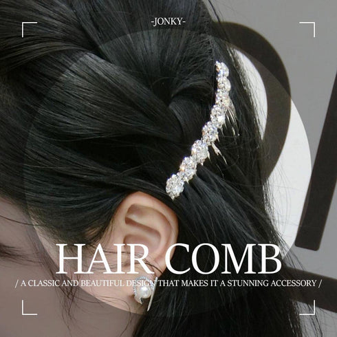 JONKY JONKY French Twist Hair Comb, Pearl Fancy Hair Accessories for Women (Pack of 2)